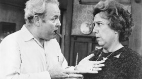 For years, <em>All in the Family</em> was the most popular show on television. It debuted in 1971. Carroll O'Connor, left, played Archie Bunker. Jean Stapleton played his wife, Edith Bunker.