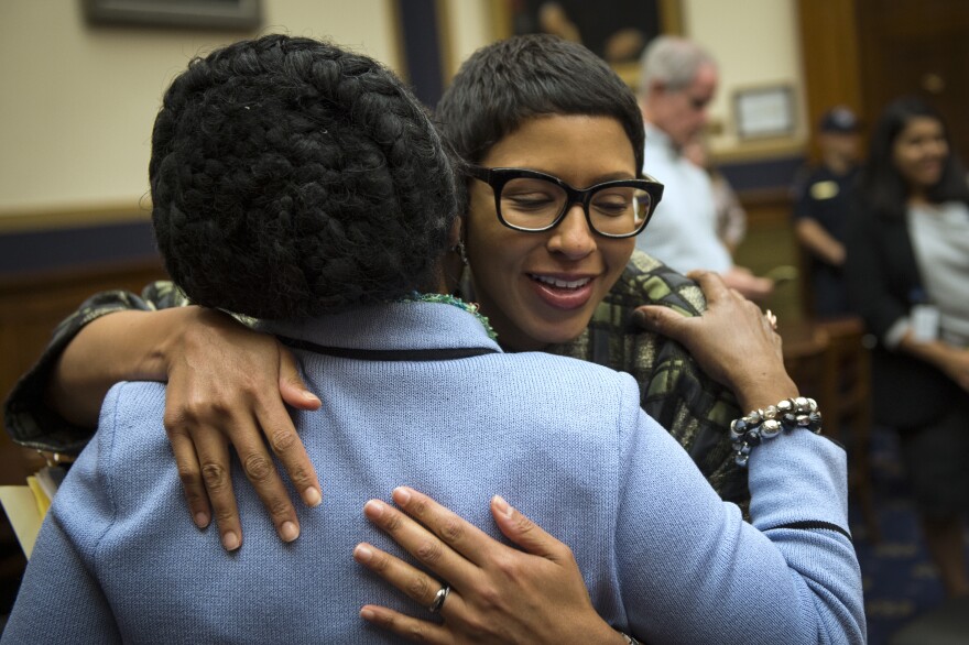 Melissa Murray, professor of law at NYU, after testifying at the House Judiciary Subcommittee on Constitution, Civil Rights and Civil Liberties hearing titled "Threats to Reproductive Rights in America," at the Capitol in Washington on Tuesday June 4, 2019.