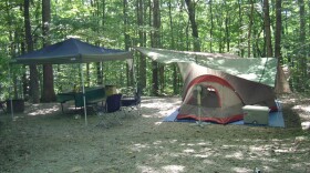 A camp site at the Hoosier National Forest.