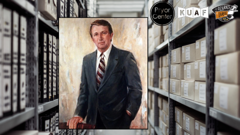 Official gubernatorial portrait of Dale Leon Bumpers, thirty-eighth governor of Arkansas (1971-1975).