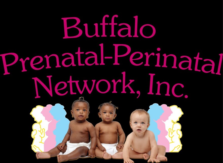 Banner shows three babies gazing at the camera under the banner of the Buffalo Prenatal-Perinatal Network.