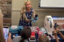 Hannah Shaw, known as the Kitten Lady, during a presentation at North Collier Regional Park on July 25, 2026.