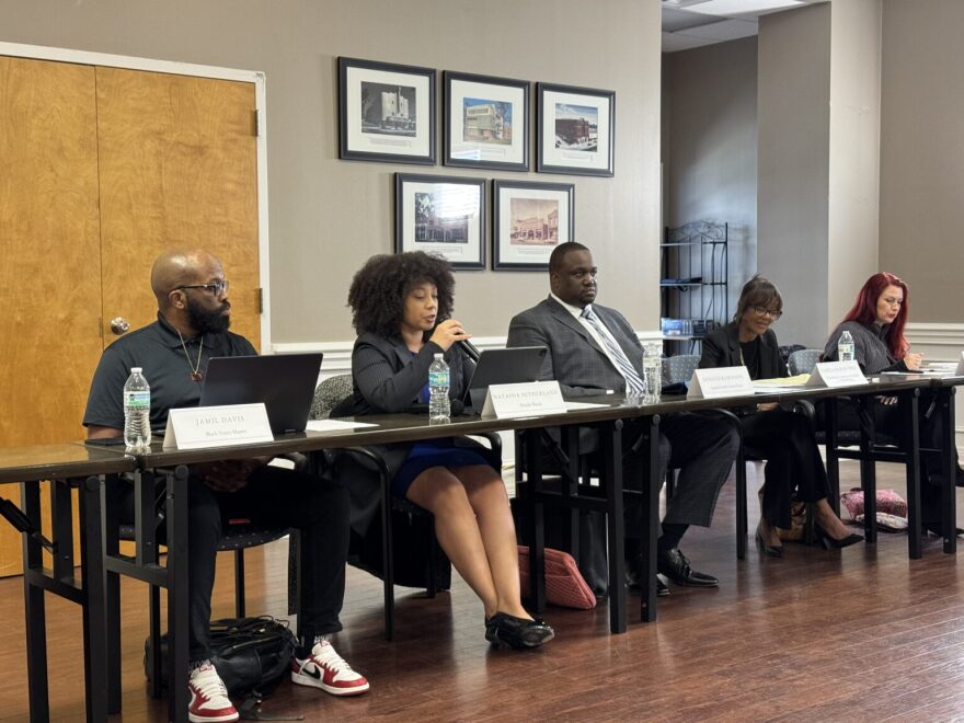 Organizations advocating for voting rights and social justice assembled following the State of the State address on Jan. 13, 2026, to respond to legislative and gubernatorial priorities. (Jay Waagmeester/Florida Phoenix)