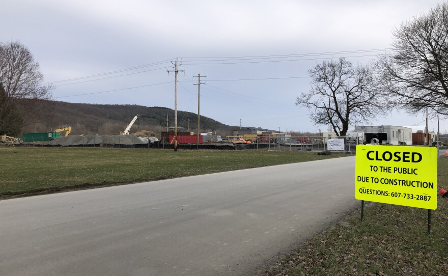 Construction is underway to combine two wastewater treatment plants into one at the Chemung County Milton Street facility.