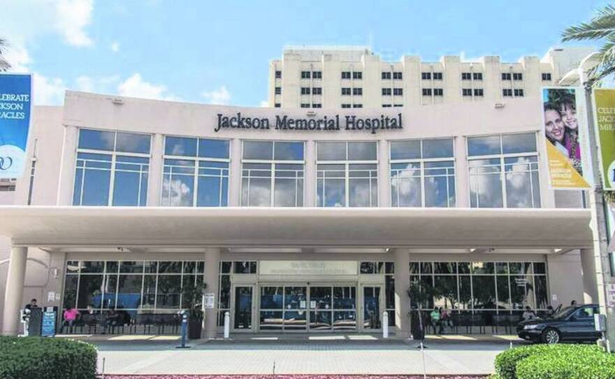 Exterior photo of Jackson Memorial Hospital in Miami