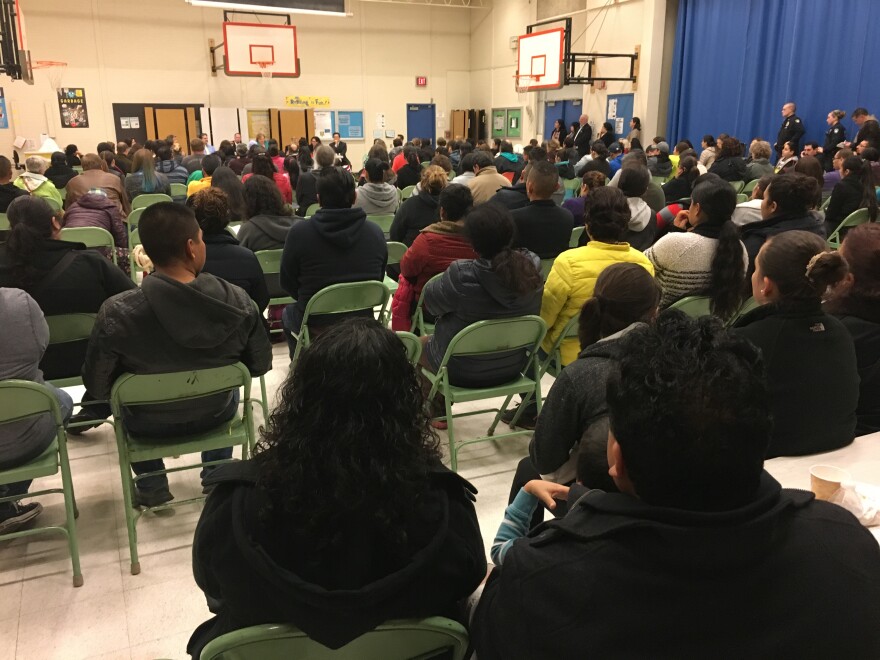 Immigrants packed a gym in Bellevue on Thursday night to talk about Trump's immigration plan.