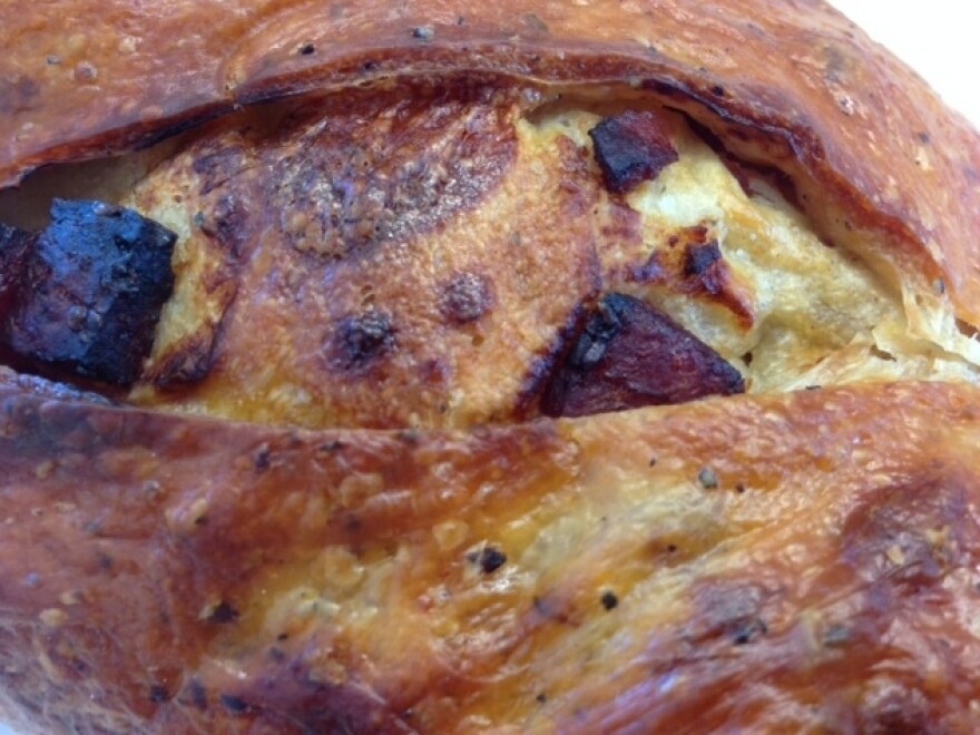The grease made the paper bag this bread came in 99% invisible, meeting its Kickstarter goal in record time.