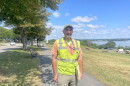 Portland city arborist Mark Reiland on the Eastern Prom.
