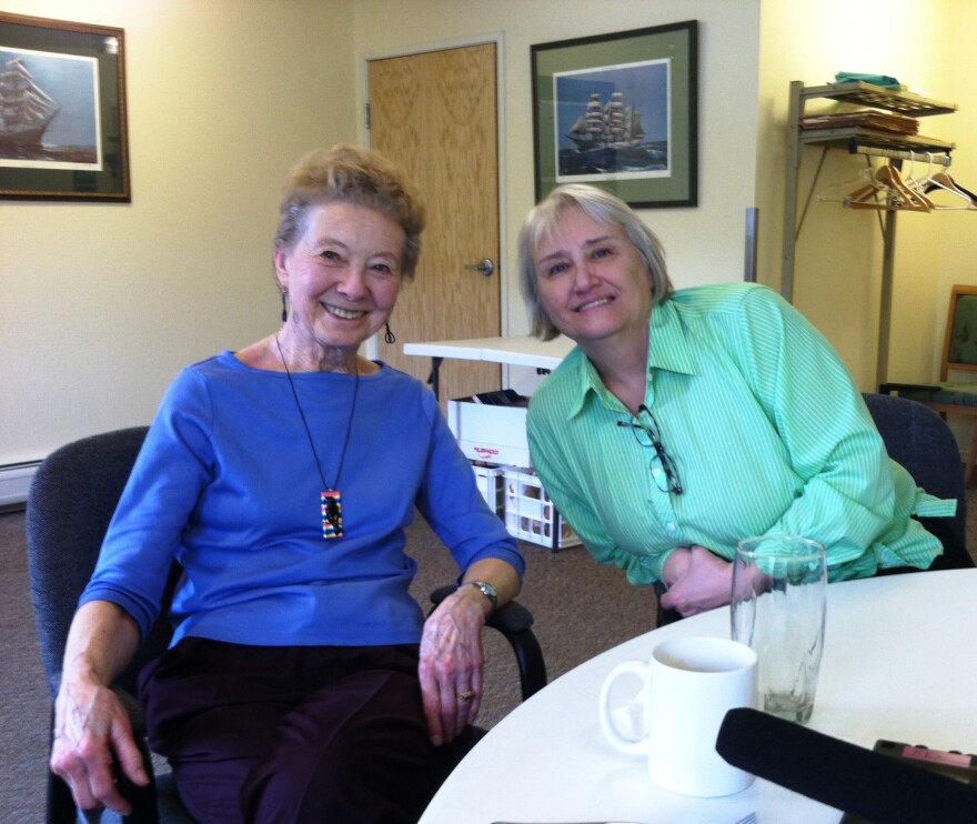 Retirement Community of Fairbanks President Karen Parr, left, and Susan Motter, Raven Landing general manager. Credit Tim Ellis/KUAC