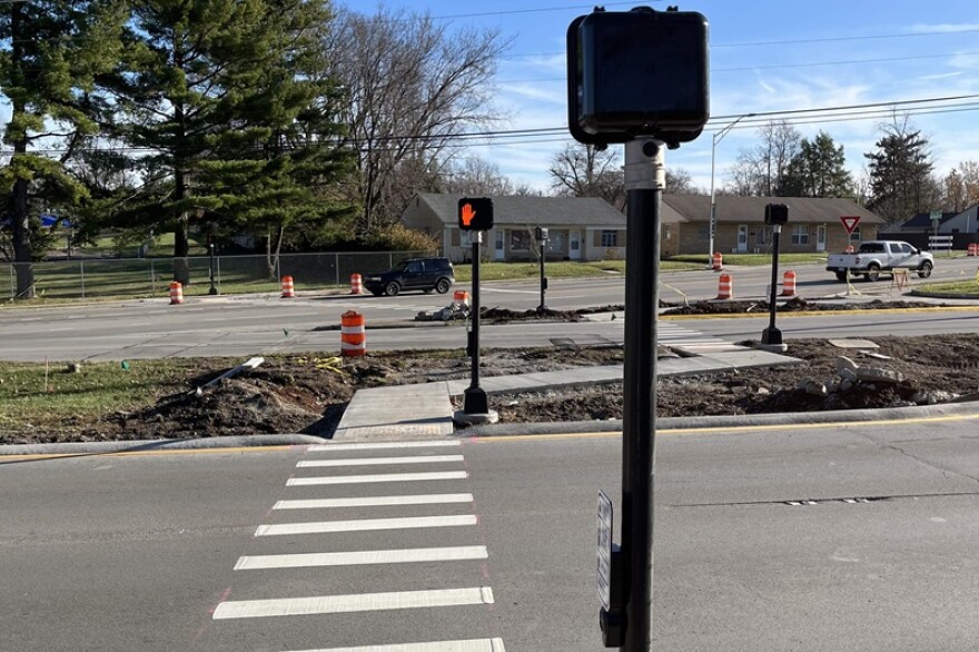 New crosswalks on Harrodsburg Road at Clays Mill Road will allow pedestrians to cross one of Lexington's busier roads without having to walk half a mile or more to another.