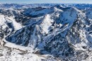 A drone shot of Alta Ski Resort in Big Cottonwood Canyon.