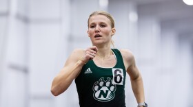 Kennedi Cline had six knee surgeries and missed nearly two and a half years before returning to the track Saturday at Hughes Fieldhouse.