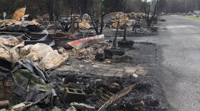 Damage to homes from a fire