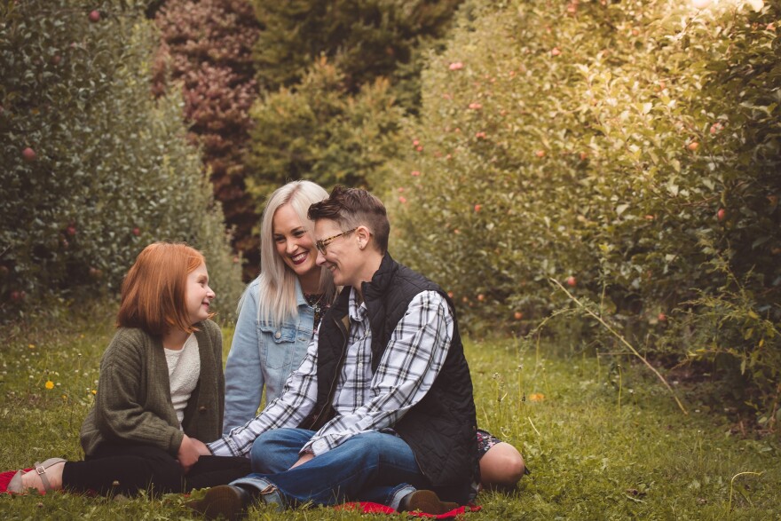 Beth McDonough (center) with her wife and stepdaughter. "Whether it's right or wrong, we still look to the president's family and the vice president's family as a representation of what the quintessential American family looks like," said McDonough.