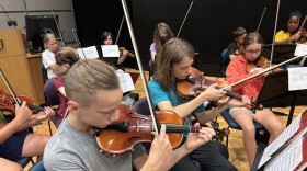 Students play music together at NKU's summer strings camp.