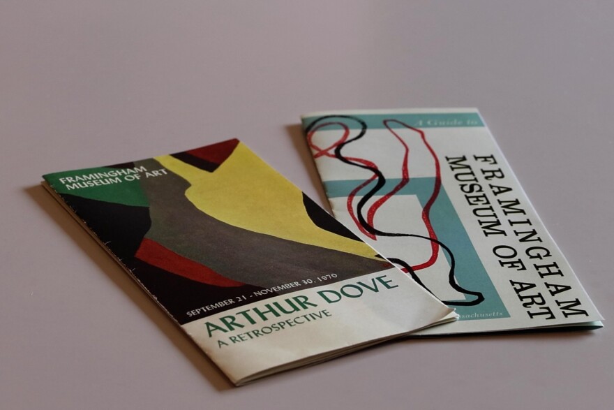 Directors of the film "The Mastermind" created fake flyers to make the scenes at the library, which was partly transformed into an art museum, more realistic.