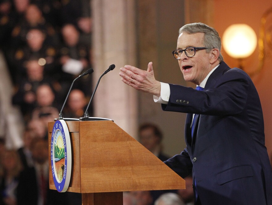 Gov. Mike DeWine delivers inauguration address.
