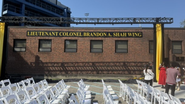 Old Dominion University officially renamed the Army ROTC Annex at Rollins Hall as the Lieutenant Colonel Brandon A. Shah Wing on Friday, honoring the late instructor's legacy, service, and sacrifice.