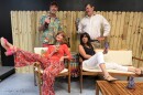 The cast of "Sex, Lies, and a Sycamore Tree," include two fictional couples who go to war over the last sycamore tree in their Sycamore
