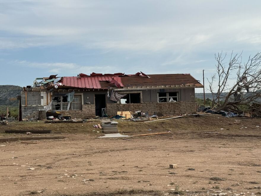 The west-side neighborhood of Lomita Terrace took the brunt of the storm that hit Sanderson.