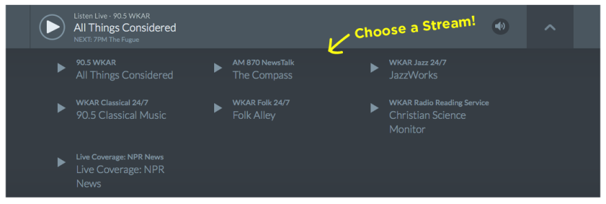 Choose a stream!