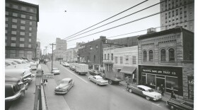 The Lincoln Hotel sits to the left of Wachovia Bank and Trust. The hotel was one of 18 sites in Winston-Salem listed in the Negro Motorist Green Book from 1938 to 1967. Photo courtesy of the Forsyth County Historic Resources Commission.
