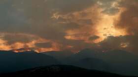 A photo of the Rock Canyon Fire taken Aug. 9, 2026.