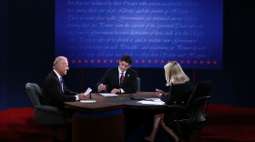 Vice President Joe Biden and Rep. Paul Ryan, R-Wis., participate in the vice presidential debate, moderated by Martha Raddatz of ABC News, Thursday in Danville, Ky.