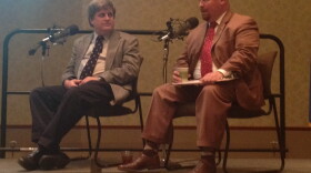 NOAA's Harold Brooks and Representative Joe Dorman speak at the Nov. 19 KGOU Panel.