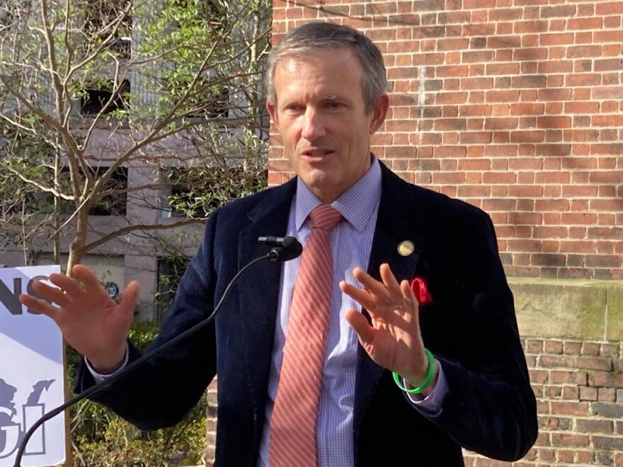 Del. Rodney Willett (D-Henrico) told a crowd in Richmond that he will fight fiercely against efforts to roll back laws that address climate change.