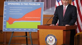 Speaker of the House John Boehner holds his weekly news briefing in the Capitol Visitors Center on Dec. 13, 2012 in Washington, D.C.