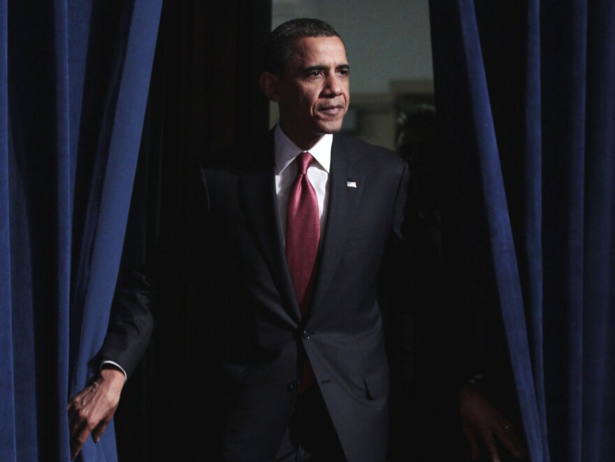 President Barack Obama is introduced before delivering remarks at the National Council of La Raza (NCLR) annual conference luncheon in Washington, Monday, July 25, 2011.