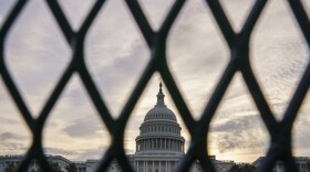 Security fencing has been reinstalled around the Capitol on Sept. 16, 2021, ahead of a planned Sept. 18 rally by far-right supporters of former President Donald Trump who are demanding the release of rioters arrested in connection with the Jan. 6 insurrection. (J. Scott Applewhite/AP)