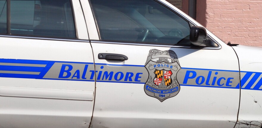 Baltimore City police car. 2012.