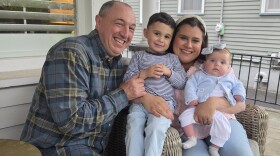 The Engles family, including Dennis, Katie and children Tate and Poppy, have raised money and donated AED machines to area youth sports leagues.