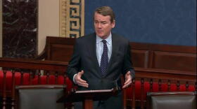  U.S. Senator Michael Bennet speaks on the Senate floor on January 6, 2022