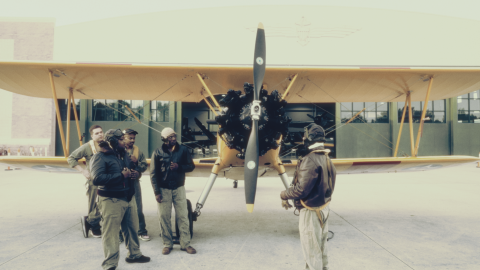 Production image from the 'Tuskegee: An Immersive Experience,' which runs Sept. 17 through 26 at the Military Aviation Museum in Virginia Beach