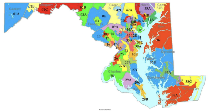 Maryland Legislative Redistricting Advisory Commission map