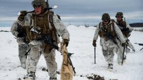 Marines training at Fort Greely in 2018. Photo by Virginia Lang - Air Force.