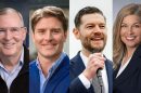 Secretary of state candidates, from left: Independent Greg Ballard, Democrat Beau Bayh, Republican Max Engling and Libertarian Lauri Shillings.