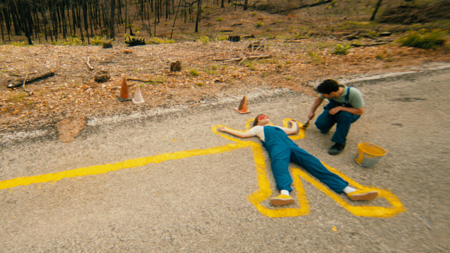 Tasked with repainting road stripes in a fire-ravaged rural Texas, the comfortably introverted Alvin (Paul Rudd, right) and the talkative but not-too-worldly Lance (Emile Hirsch) aren't the most natural allies — but in <em>Prince Avalanche</em>, they'll manage to connect at least a little.