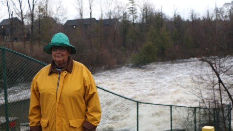 Leslie Meyers, dam operator for Antrim County at the Bellaire Dam (Photo : Austin Rowlader/IPR News)