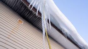 Photo: 89.5 inch icicle at KYUK, Bethel Alex Salonga KYUK