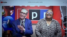 Anthony Chase and Curtis Lovell in the Buffalo Toronto Public Media studio reading the 2024 Artie Nominations