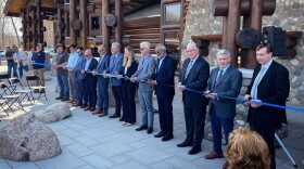 Officials cut a ribbon, opening a new welcome center on Interstate-64 in northern Posey County, IN