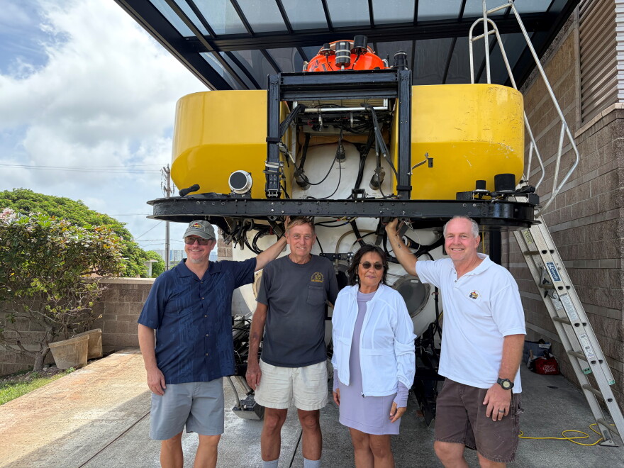 From left to right: Max Cremer, Terry Kerby, HPR's Catherine Cruz and Steve Price. 