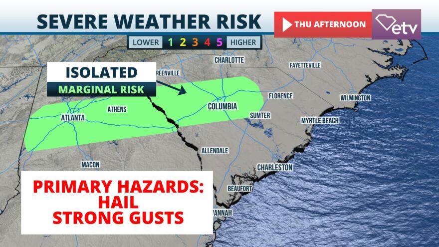 Severe Risk Thursday Afternoon and Evening