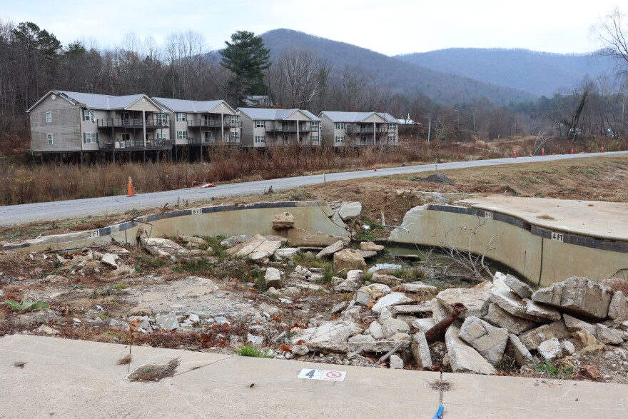 The River Knolls neighborhood in East Asheville, where several homeowners are awaiting an answer on federal buyout applications.