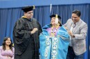 The ceremony featured the gifting of a blanket and beaded pin by Ernest House, Senior Policy Director at Keystone Policy Institute and Ute Mountain Ute Tribal Member, and Adam Red of the FLC Board of Trustees.