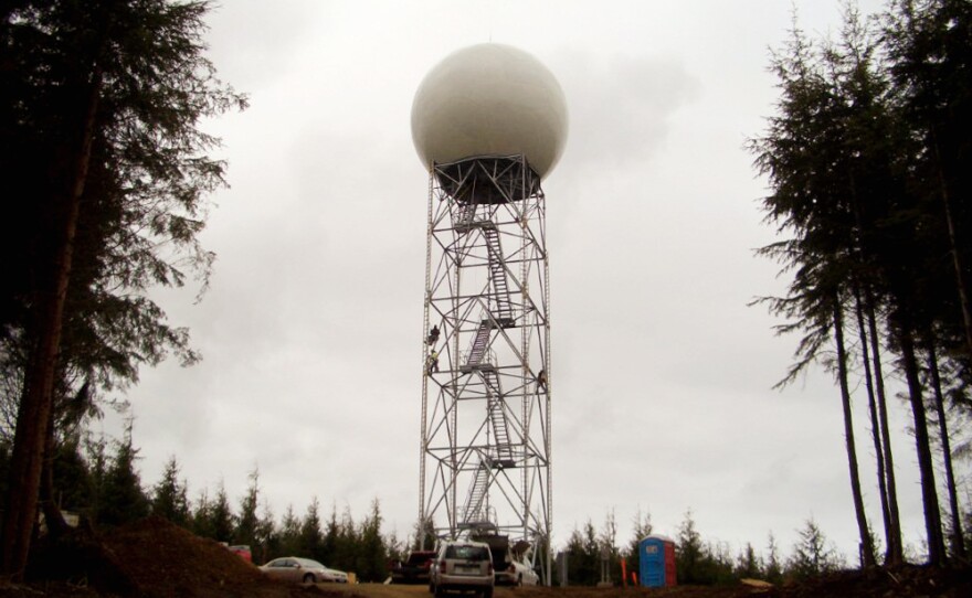  Forecasters began receiving information from the radar, filling a gap where the Olympic mountains block the radar station at Camano Island. The new radar station has dual-polarization technology to show the intensity of storms that may cause wind damage.